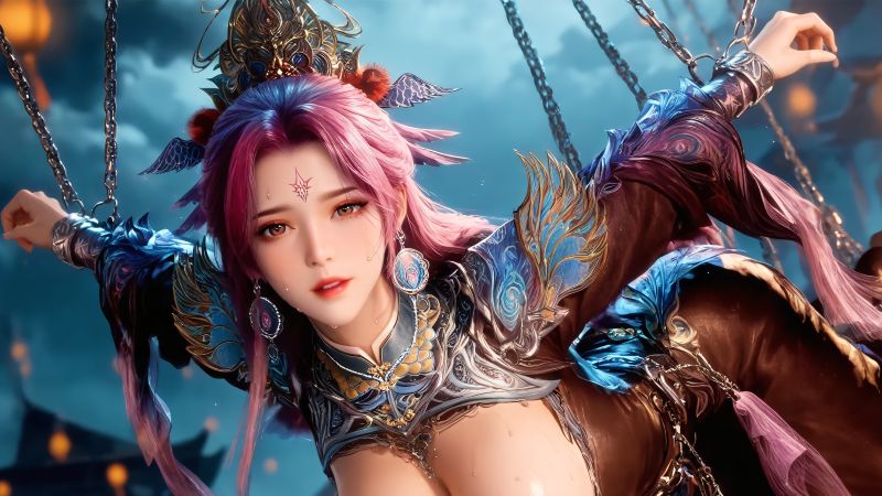 3028-Huachen-AI绘画大神国漫女神图包合集[58套-49G]