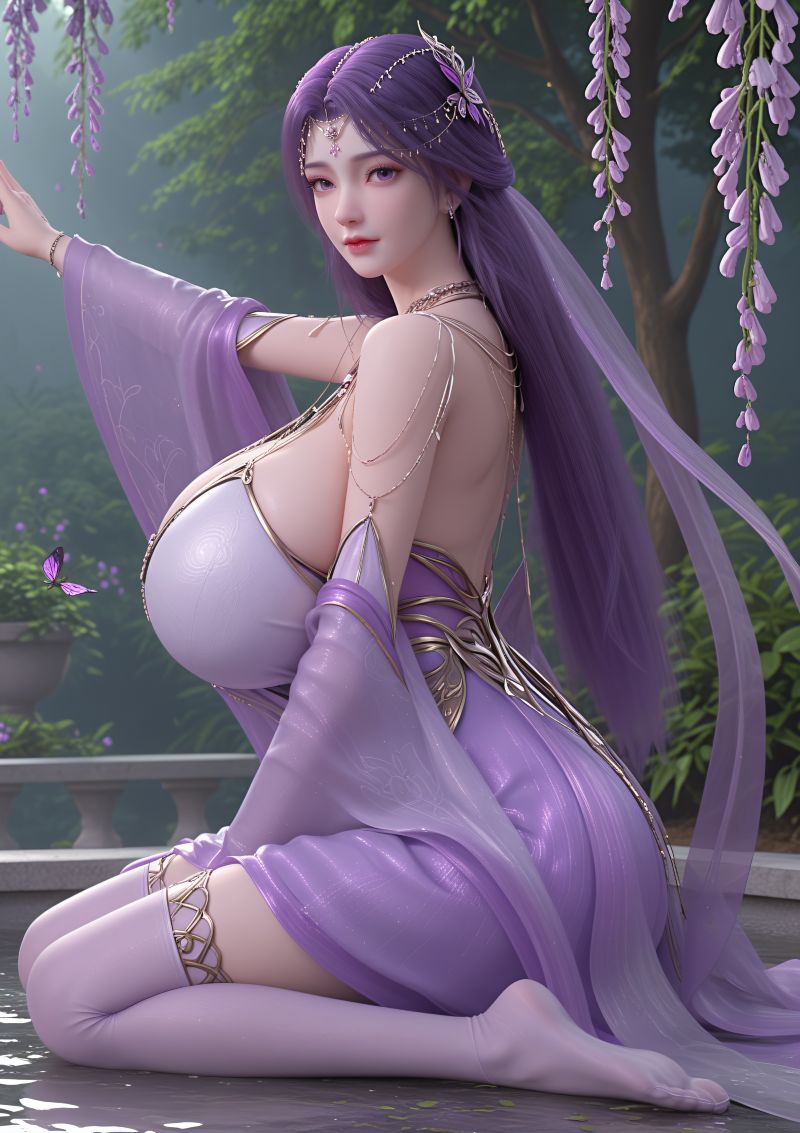 3120-蝶翼-AI绘画大神国漫女神图包合集[37套-49.7G] - 第2页